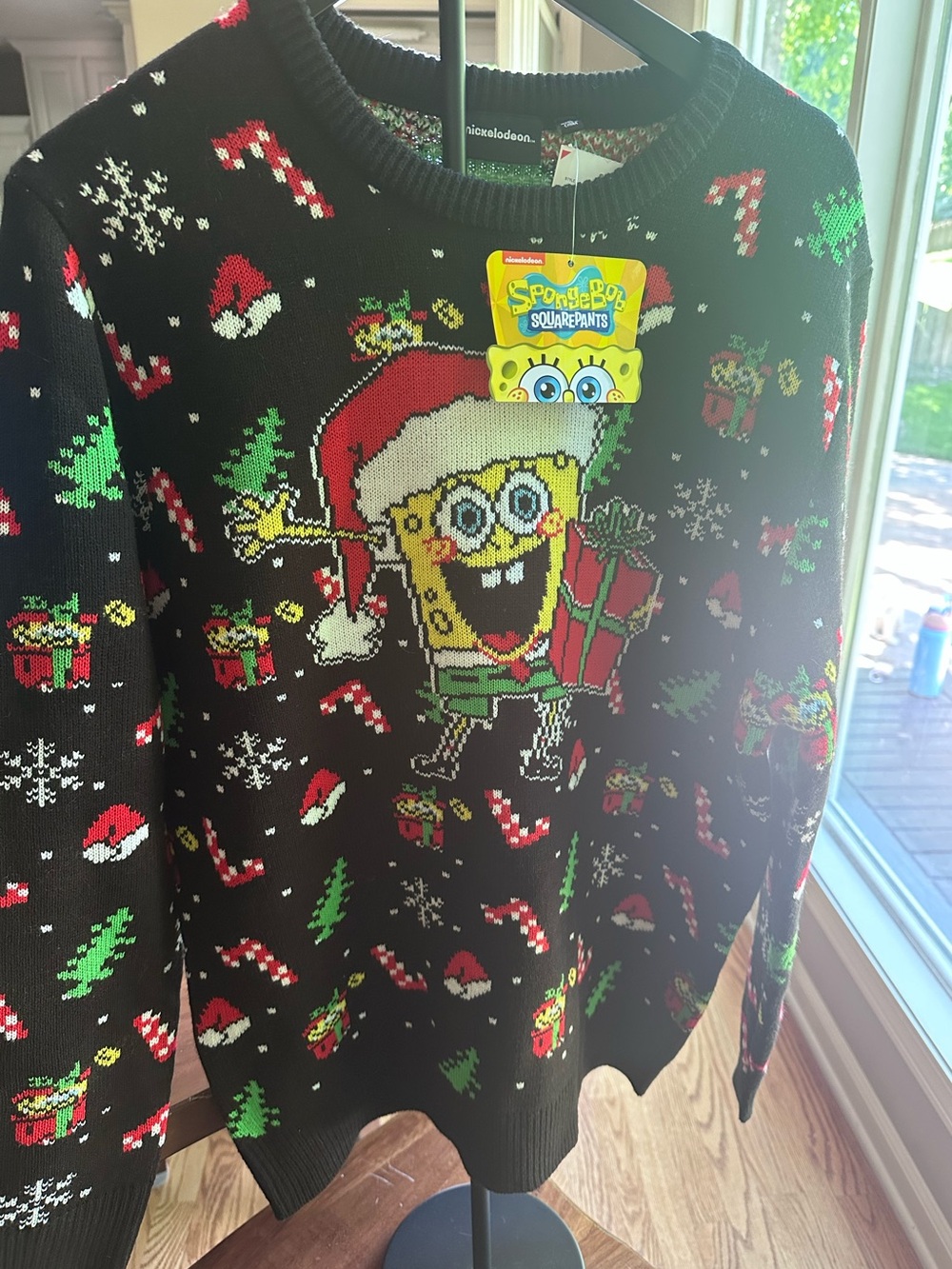 SpongeBob SquarePants Ugly Christmas Sweater Nickelodeon Mens Large NWT